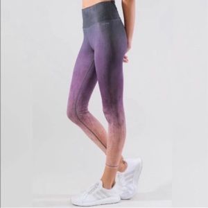 Ar-33 Purple/Pink Ombre High Rise Legging Yoga Pants Sz L NWOT